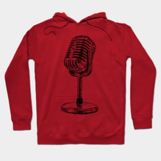 Vintage Microphone Image Hoodie